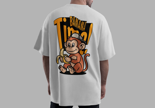 Kids Funny Monkey Banana Tshirt Design