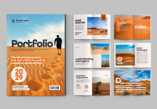 Modern Portfolio Magazine Layout for Creative Professionals