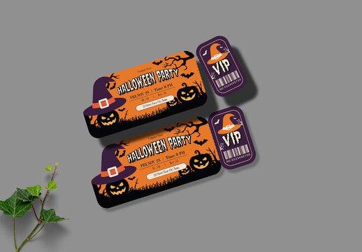 Spooky Halloween Party Ticket Design