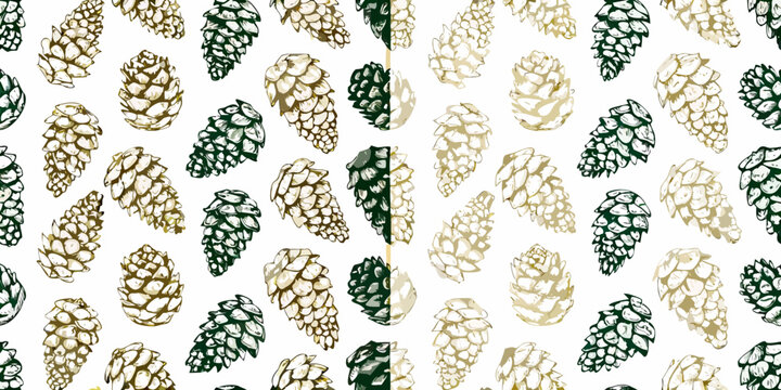 Pinecone pattern a nature inspired repeating design on white background