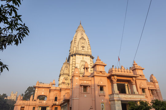 architectural beauty of indian birla temple varanasi captured in bright natural daylight