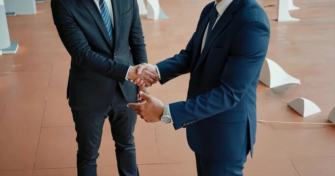 Business partners handshake agreement successful deal cooperation