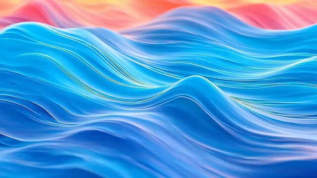 Digital rainbow color mountain wavy curve abstract  background