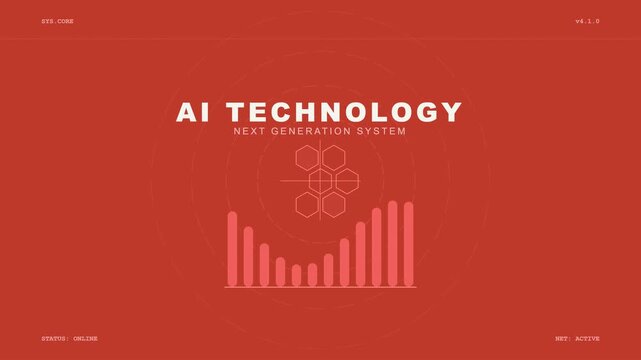 AI technology graph illustration shows innovation and data analysis