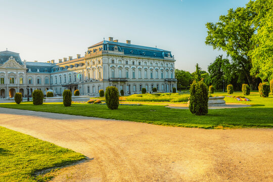 Festetics Palace is located in the town of Keszthely, Zala, Hungary near the Lake Balaton.