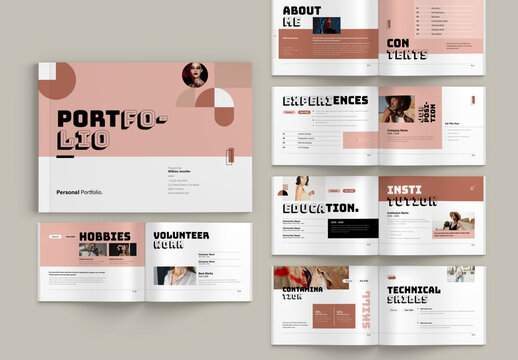Personal Portfolio Brochure Landscape Template