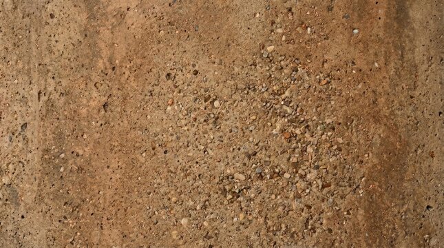 Brown dirt surface with small rocks and pebbles texture background