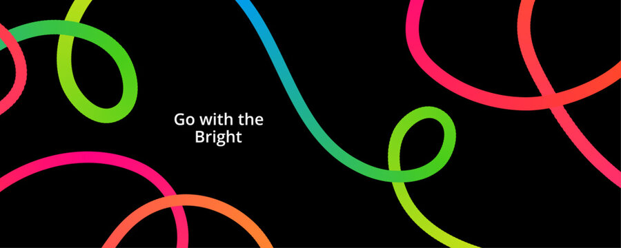 Vibrant liner abstract design with gradient lines and bright colors