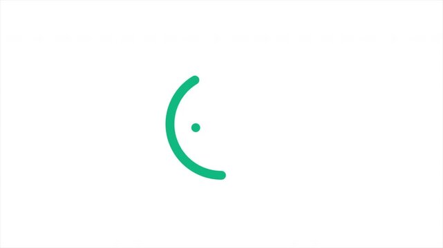 Minimalist Green Checkmark Animation in Circle Loop on White Background 4k video