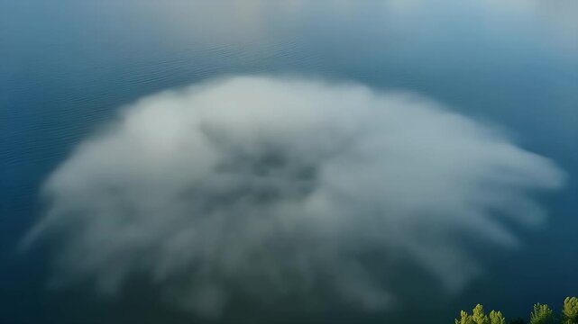Small Circular Fog Patch Swelling and Shrinking Like a Quiet Breath &ndash; Cinematic Minimal 16:9 Abstract Visual Design
