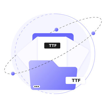 UI File Format Illustration, TTF File Format Illustration