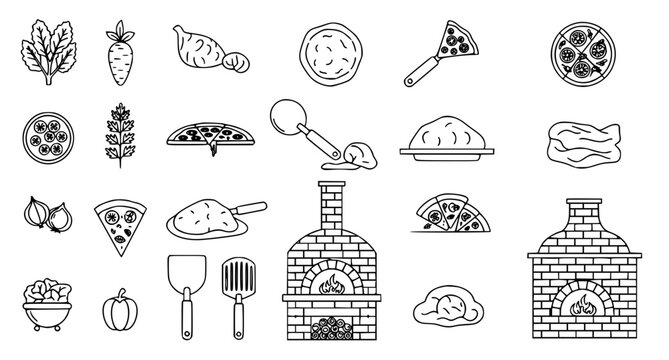 Pizza and Italian Food Icons