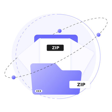 UI File Format Illustration, ZIP File Format Illustration