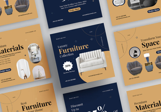 Furniture Social Media Post Template Layout
