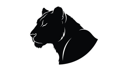black silhouette of a panther © Fariaislam