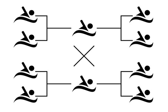 tournament bracket 8 club vector design template for design simple sports, esport game, web, standing club.