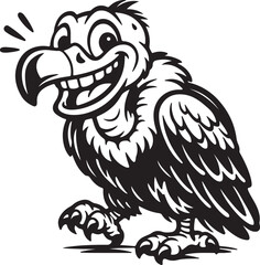 Naklejka premium Cartoon owl smiling with speech bubbles