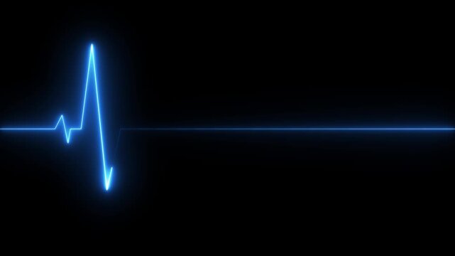 Medical concept of a heartbeat waveform fading to a flat line on representing life and death emergency situations.