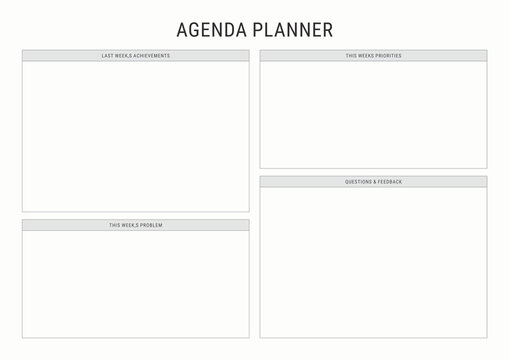 Printable Daily Agenda Planner Template