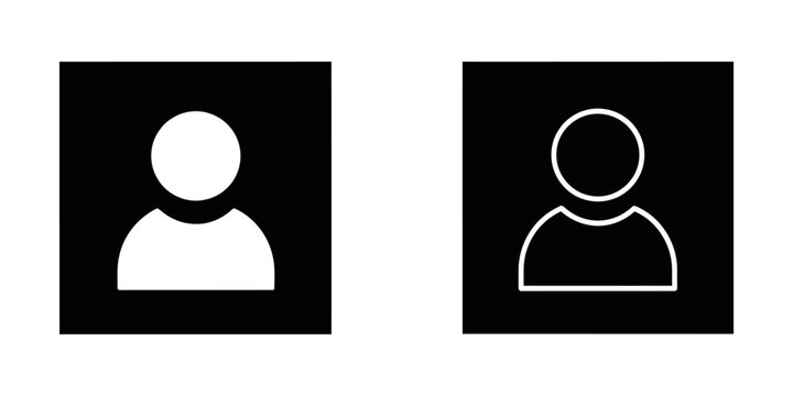 Generic user profile avatar icon for account login or personal identification with register
