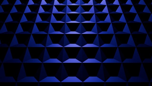 Dark Blue Geometric Pyramid Pattern Abstract Futuristic Texture Background
