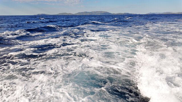 Sailing boat on blue sea &ndash; summer travel, yacht vacation, ocean adventure and freedom concept.