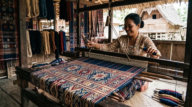 Contemporary Batak Ulos Weaving Pattern