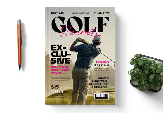 Modern Sports Magazine Cover Design Template