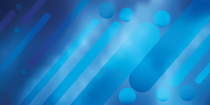 Blue Abstract Background With Diagonal Shapes, Rounded Elements and Modern Technology Design eps 10