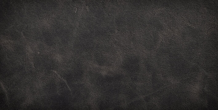 Dark Black Grunge Leather Texture Background