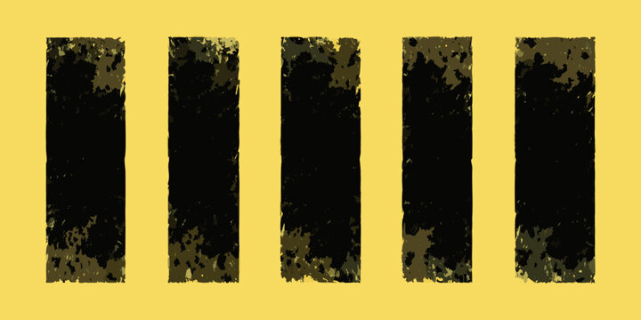 abstract vector composition of vertical rectangles on yellow background