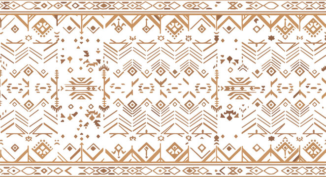 Bold Seamless Tribal Ethnic Vector Pattern Background Design Illustration Artwork