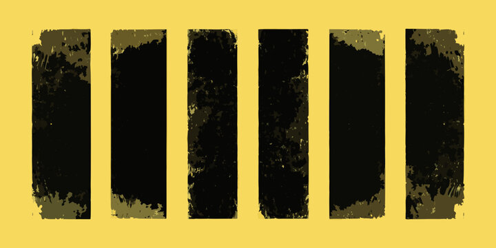 abstract vector composition of vertical rectangles on yellow background