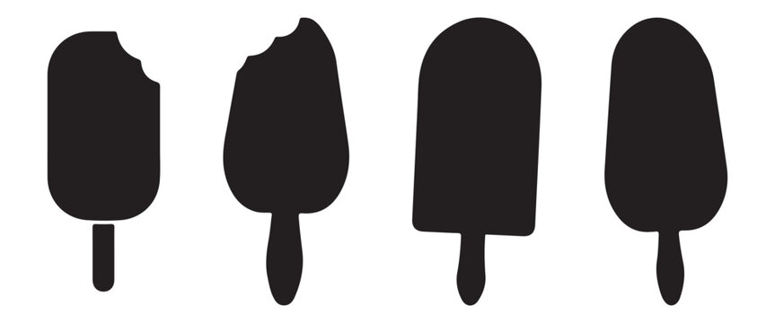 Soft Serve Ice Cream Cone Icon Set &ndash; Black and White Outline and Solid Silhouette Vector for Food Menu Design
Web