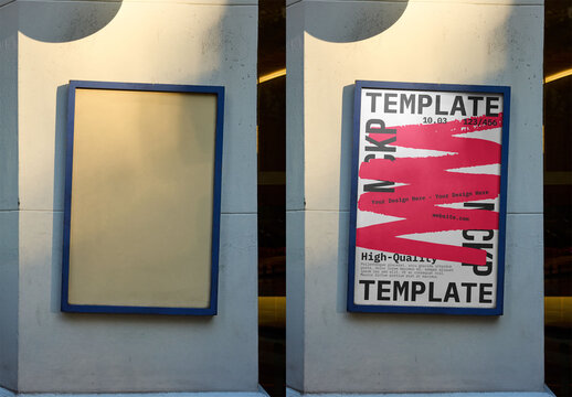 Mockup Of Customizable Poster On Wall
