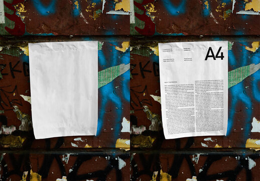 Mockup Of Customizable A4 Poster