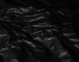 Dark rippled water surface with subtle reflections in low light moody atmosphere © shan