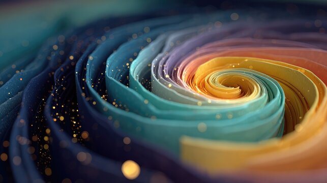 Colorful Swirling Galaxy Pattern with Cosmic Dust and Nebula Effect in Abstract Space Background