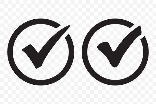 Green check mark, isolated tick symbols, checklist signs, and an approval badge. Flat and modern checkmark design, vector illustration.