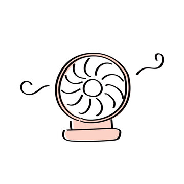 サーキュレーターのかわいい手書きのイラスト