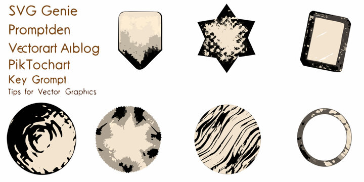 collection of abstract vector graphics and shapes on white background