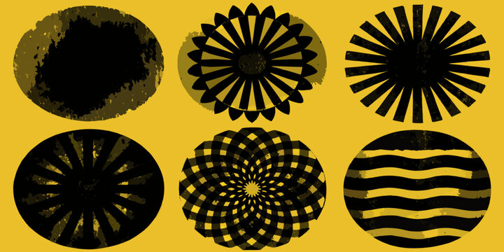 grunge circle patterns distressed halftone texture abstract graphic design
