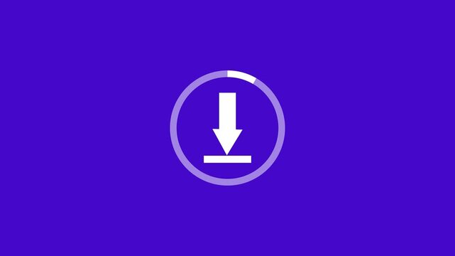 Download Icon Animation with Smooth Glow Effect on Transparent Background