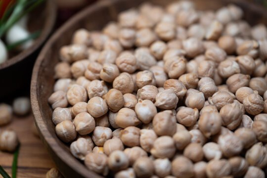 Still life of dried chickpeas