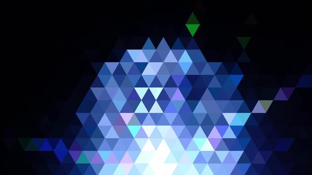 interlocking colored geometric shapes changing abstract motion background, mosaic pattern, commonly used for digital signage, VJ loops, and web design textures
