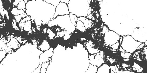 Obraz premium Black and White Cracked Grunge Texture Vector Background Illustration of Weathered Surface with Deep Crevices