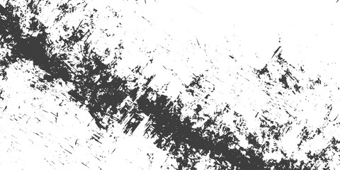 Obraz premium Abstract Black and White Distressed Grunge Texture Vector Background with Diagonal Paint Splatter Effect
