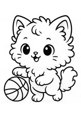 Fototapeta premium Cute Cartoon Cat Dog and Mouse Animal Friends Illustration