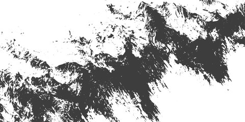 Obraz premium Abstract Black Grunge Texture with Distressed Ink Splatter and Brush Strokes on White Background Vector Illustration