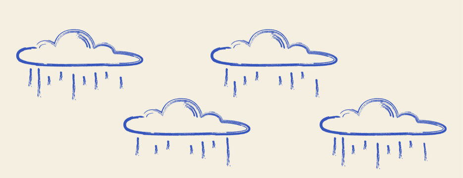 Rain clouds. Modern design.